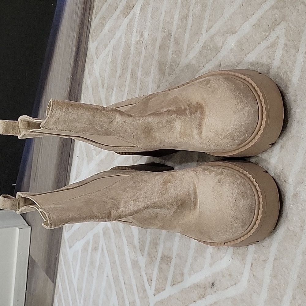 Madden Girl Tan Combat Boots